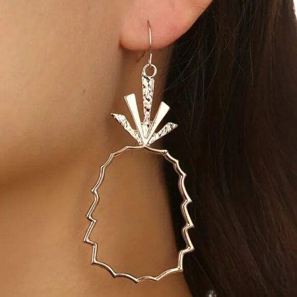 🍍Rose Gold Plated Lightweight Hook Drop boho Beachy Earrings - Picture 1 of 13